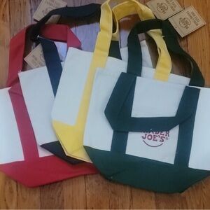 Trader Joe's Canvas Tote Bags Set